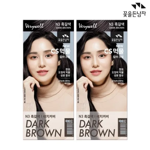 [꽃을든남자] 뉴 CS먹물 헤어칼라 N3 흑갈색 x 2개 (업체별도 무료배송)