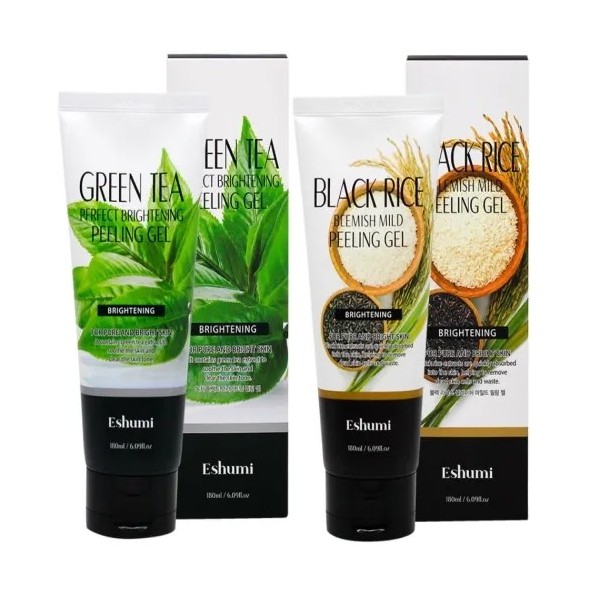 [애슈미] 녹차 퍼펙트 브라이트닝/블랙라이스 블레미쉬 마일드 필링젤 180ml (업체별도 무료배송)
