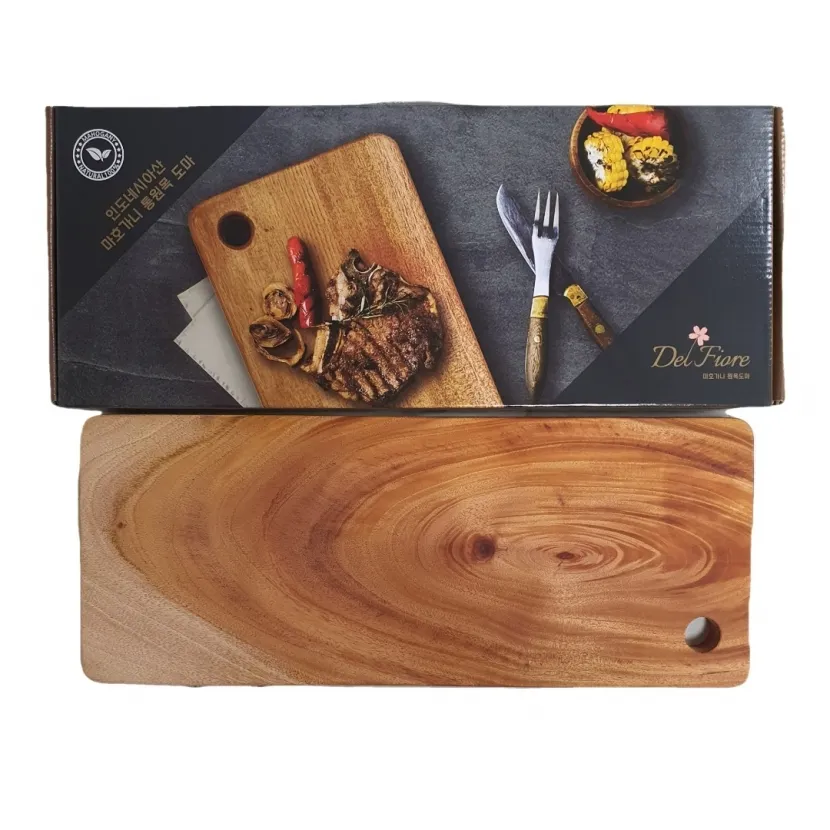 [델피오레] 마호가니 통원목 직사각도마(40*16*2cm) (업체별도 무료배송)