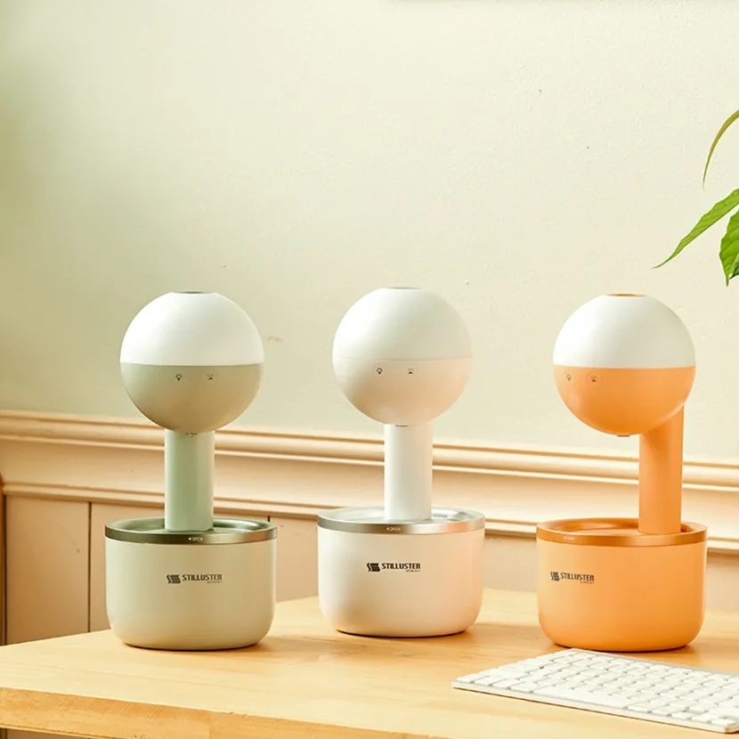 [슈틸루스터] 매직써클 물멍가습기 (LED무드등/반중력/UVC살균) 600ml ST-HL600 (업체별도 무료배송)