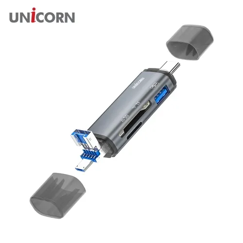 [유니콘] OTG멀티카드리더기 A타입/C타입/5핀 USB3.1포트지원 XC-2000M (업체별도 무료배송)