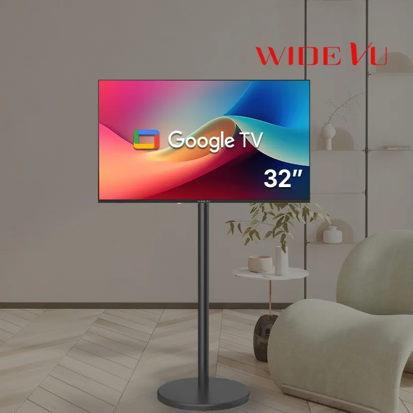 와이드뷰 블랙에디션 구글스마트 32인치 TV+삼탠바이미 거치대 (업체별도 무료배송)