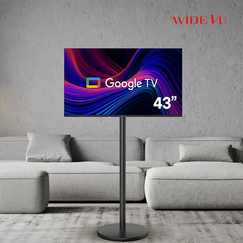 와이드뷰 블랙에디션 구글스마트 43인치 TV+삼탠바이미 거치대 (업체별도 무료배송)