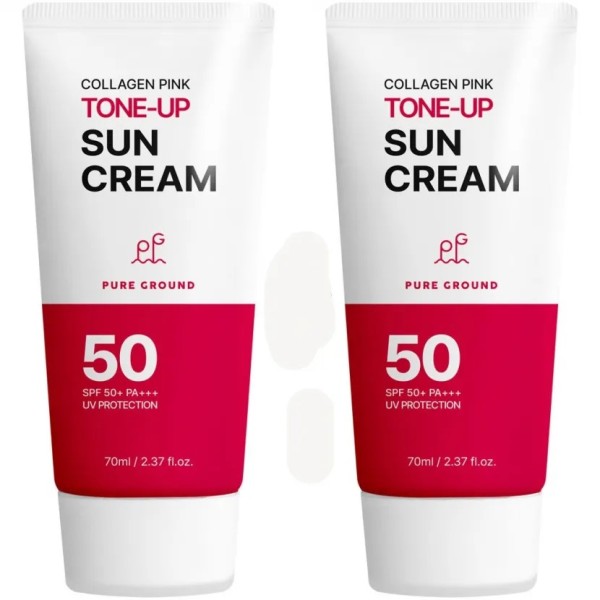 [1+1][퓨어그라운드] 콜라겐 톤업 선크림 70ml SPF50+ PA+++ (업체별도 무료배송)