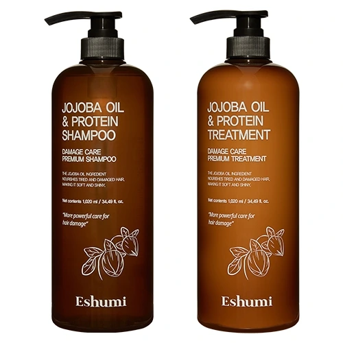 [1+1][애슈미] 호호바 오일 프로틴 샴푸/트리트먼트 1020ml (대용량)(업체별도 무료배송)