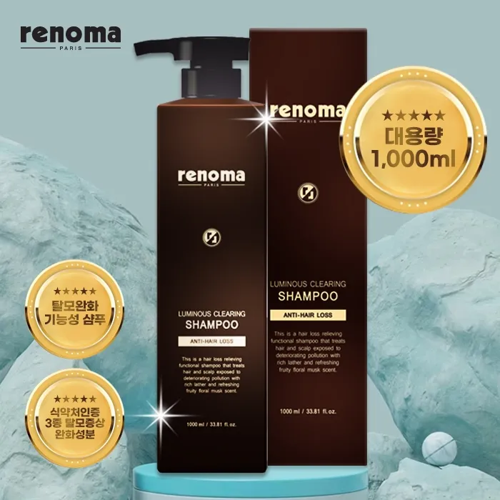 [레노마] 루미너스 클리어링 샴푸1000ml (대용량)(탈모증상완화 기능성)(업체별도 무료배송)
