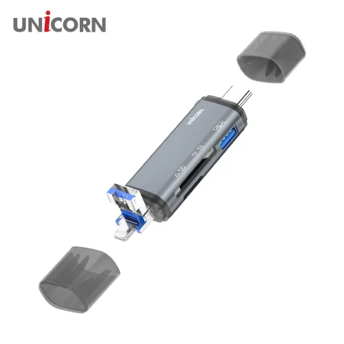 [유니콘] OTG 멀티 카드리더기 A타입 / C타입 / 8핀 USB3.1 1포트 지원 XC-3000M (업체별도 무료배송)