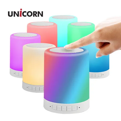 [유니콘] LED 무드등 블루투스 4.2 스피커 FM라디오 MP3 가능 LB-500R (업체별도 무료배송)