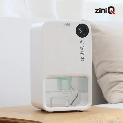 [지니큐] 대용량 1100mL 무드등 저소음 스마트 터치 버튼 제습기 ZQ-DH1100L (업체별도 무료배송)