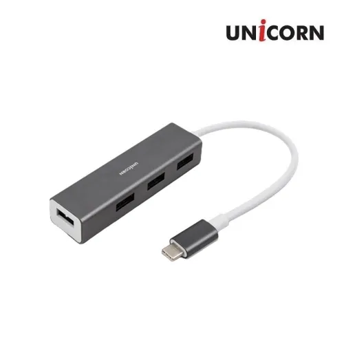 유니콘 USB3.1 C타입 4포트 USB허브 무전원 TH-400C (업체별도 무료배송)
