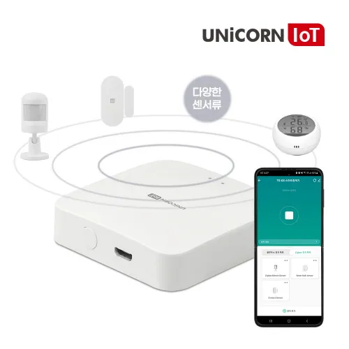 유니콘IoT 스마트 중계기 원격제어 Zigbee+Bluetooth 무선통신지원 전용 IoT앱 어플 연동 TS-G5 (업체별도 무료배송)