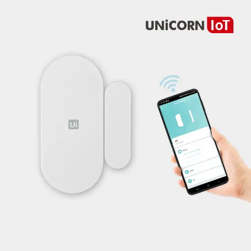 유니콘IoT 도어 감지센서 침입방지 Zigbee 방식 전용 IoT앱 어플 연동 스마트중계기 필요 TS-D2 (업체별도 무료배송)