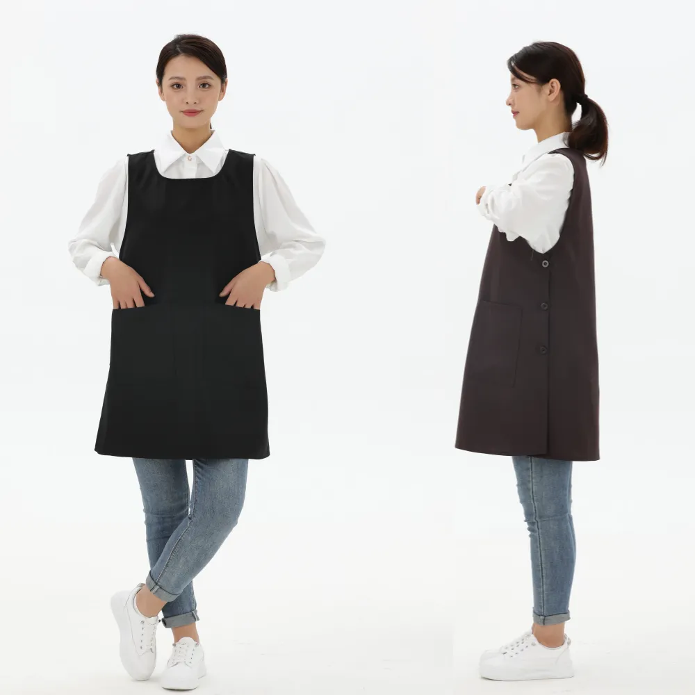 구김없는 포그니 투포켓 원피스형 앞치마 (업체별도 무료배송)