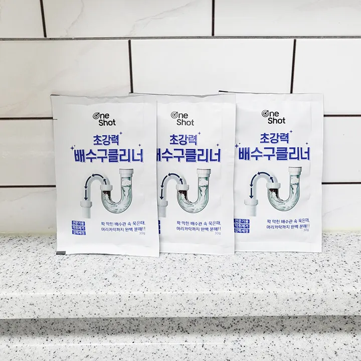 원샷 초강력 배수구클리너 전문가용 30g*4개입 (업체별도 무료배송)