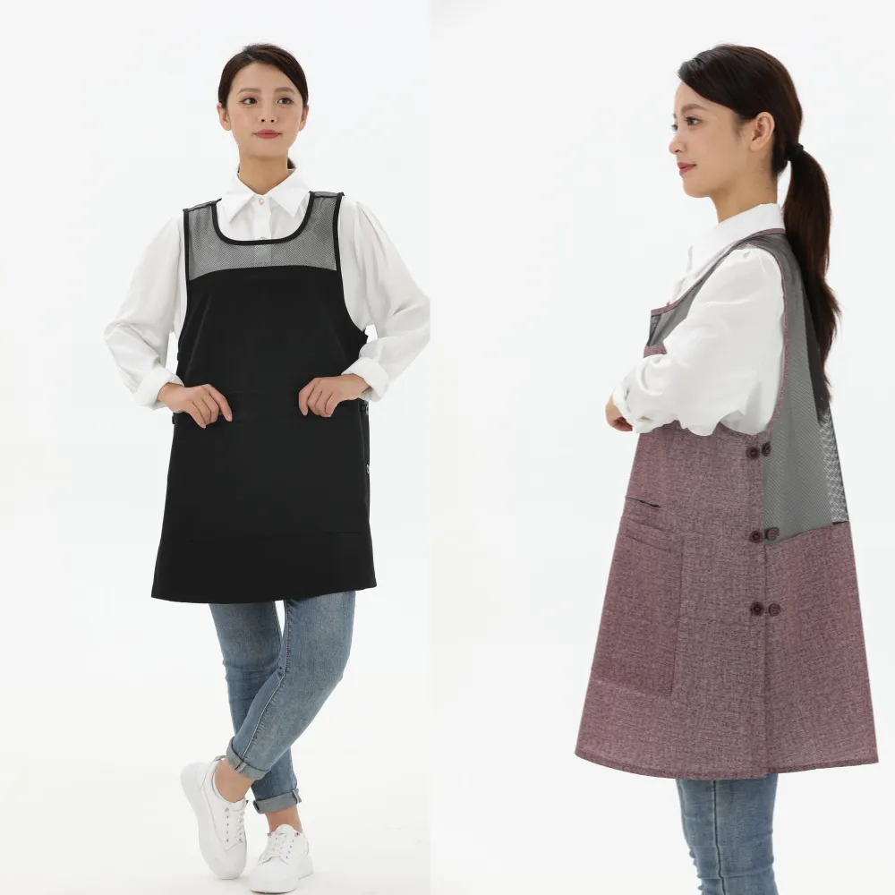 기능성 데님 망사 자크 원피스 앞치마 (업체별도 무료배송)