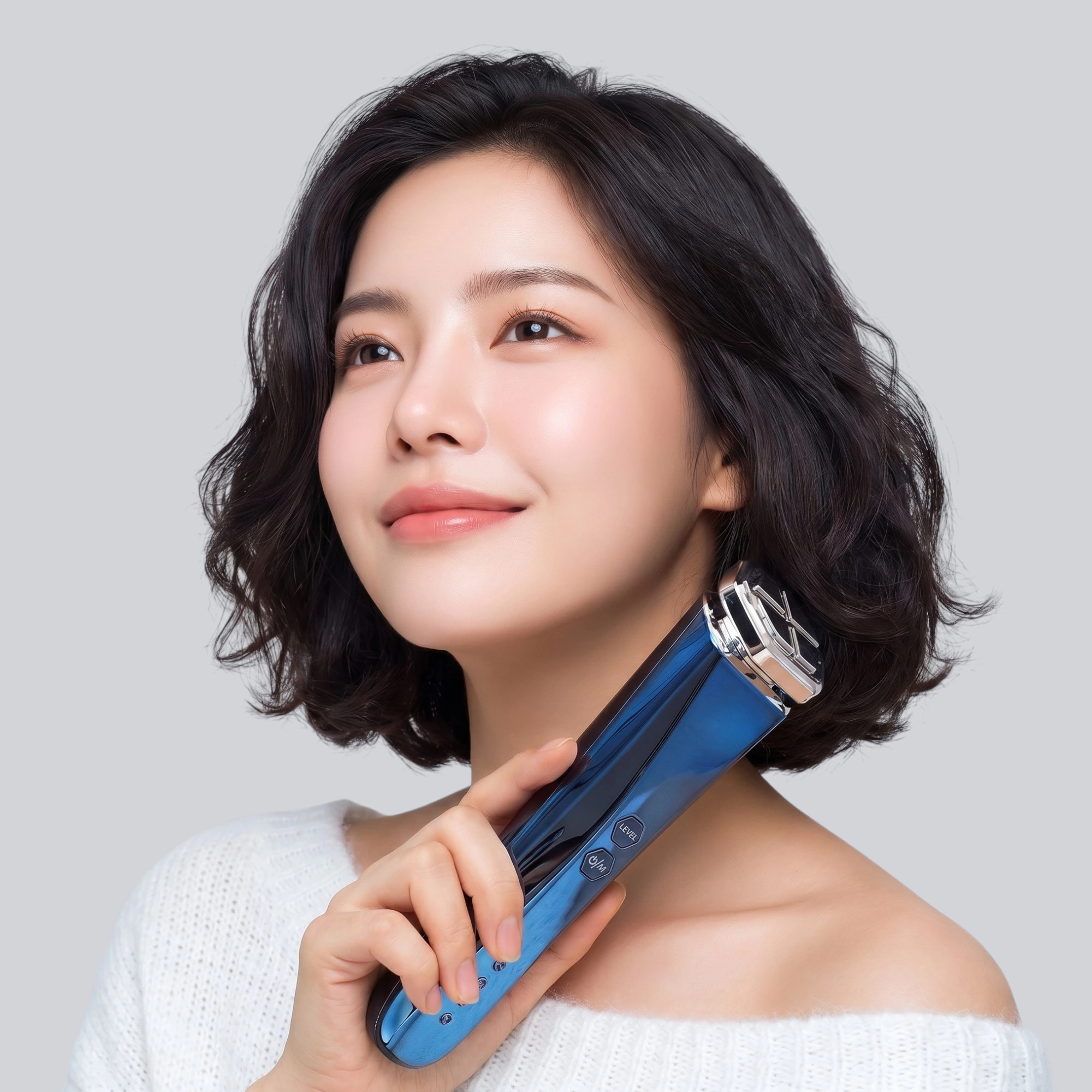 (리퍼) 펄케어 딥블루 고주파 뷰티 디바이스 핫앤쿨 갈바닉 마사지기 홈케어 피부관리 미용기기(업체별도 무료배송)