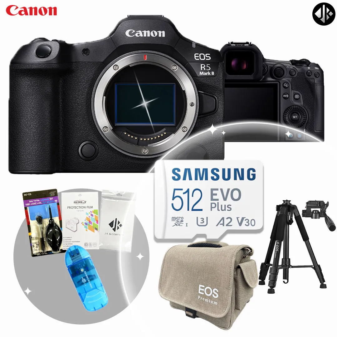 캐논 EOS R5 Mark II BODY + 512GB + 악세사리 6종 패키지 _WJK (업체별도 무료배송)