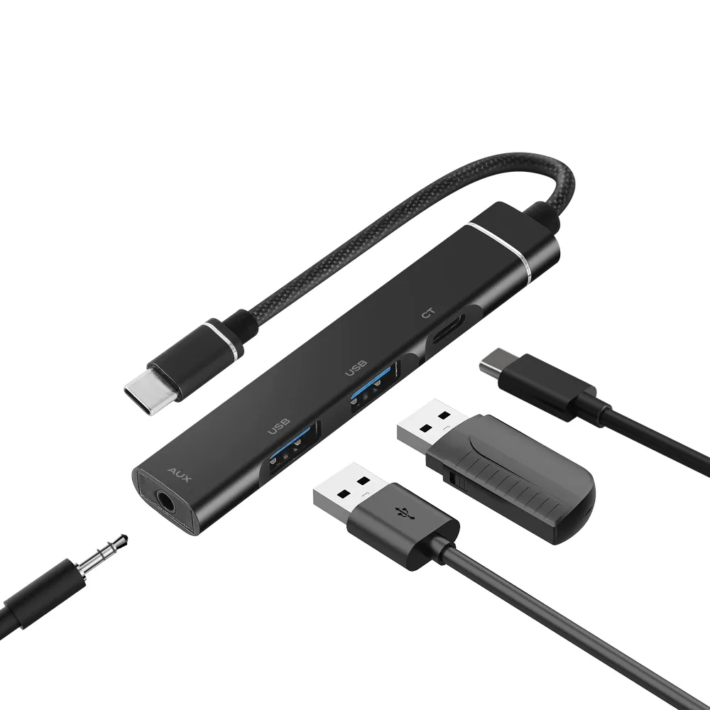 [스마텍] 4in1 C타입 맥북 노트북 아이패드 멀티 허브 포트 ST-UH200 (업체별도 무료배송)