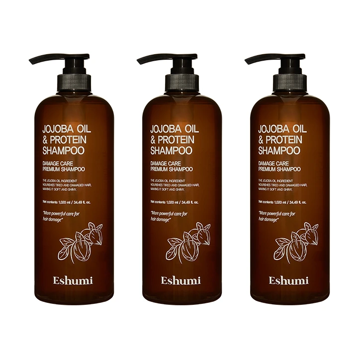 [애슈미] 호호바 오일 & 프로틴 샴푸 1020ml(대용량) * 3개 (업체별도 무료배송)