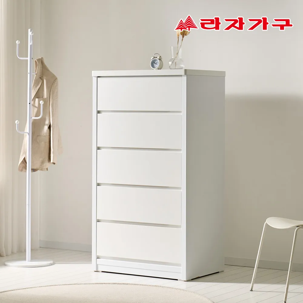 [라자가구] 빅자이언트 800 5단 칸칸 속깊은 E0 다용도 옷 수납 서랍장 (방문설치배송)