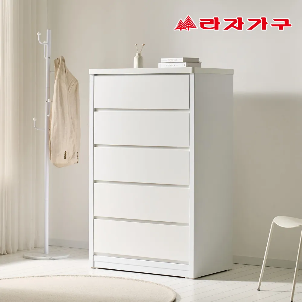 [라자가구] 빅자이언트 900 5단 칸칸 속깊은 E0 다용도 옷 수납 서랍장 (방문설치배송)