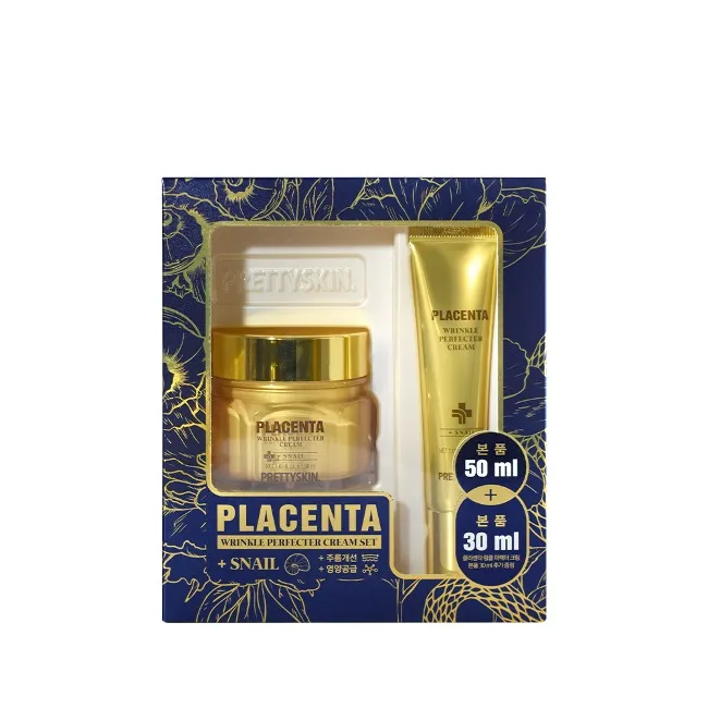 [프리티스킨] 플라센타 링클 퍼펙터 크림 50ml+30ml 기획세트 (업체별도 무료배송)