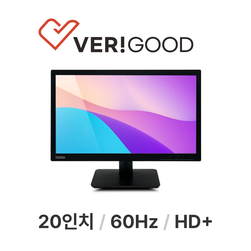 [레노버] 20인치 모니터 ThinkVision E20-30 (1년AS보증/20인치, HD+, 60Hz) (업체별도 무료배송)