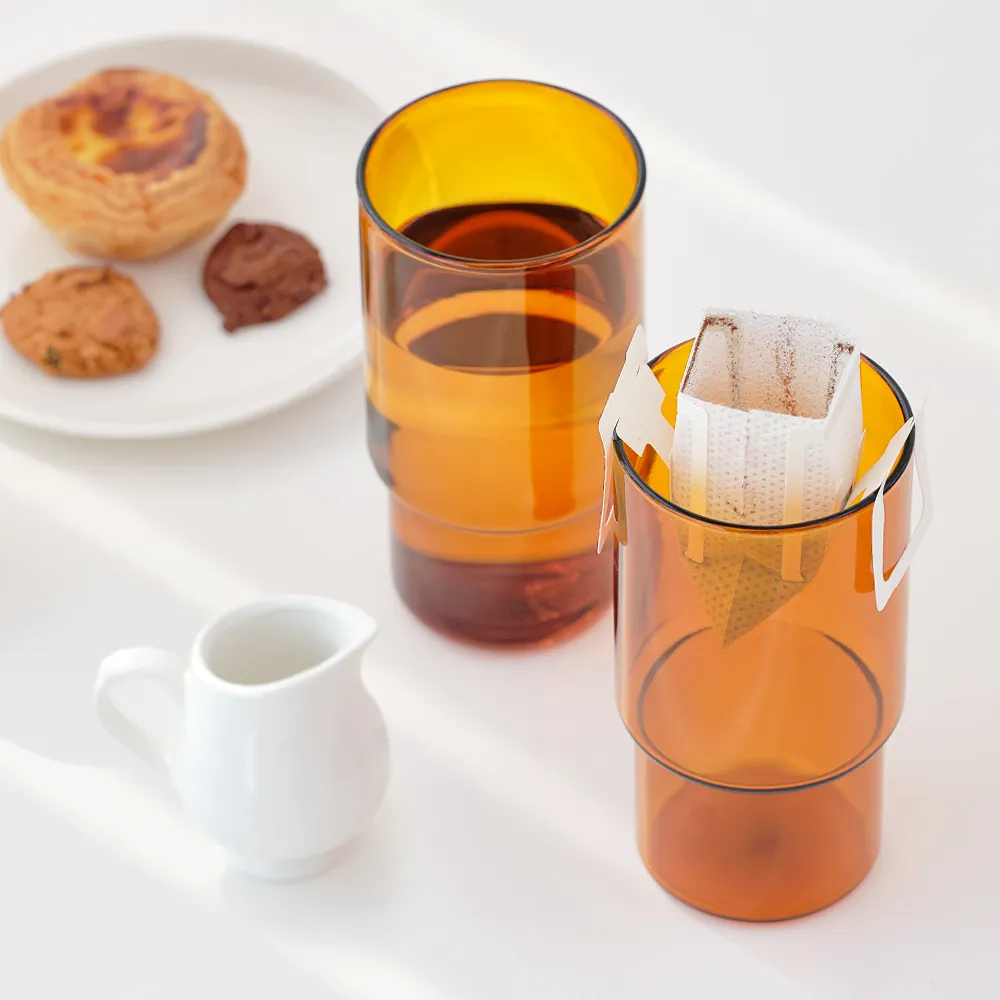 [리본제이]플로라 내열 유리컵 하이볼 480ml 2개 세트 (2 color)(업체별도 무료배송)