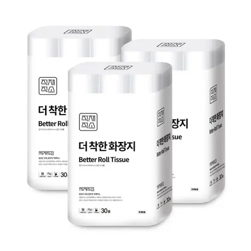 [적재적소]무형광 3겹 풀림성 합격 30M 30롤 X 3팩(총90롤) (업체별도 무료배송)