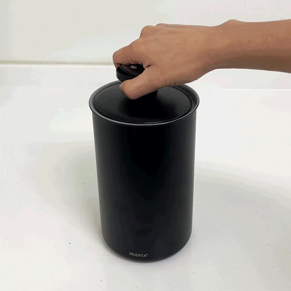 [리본제이]무디타 스텐 이중 잠금 진공 캐니스터 원두 보관용기 700,1400ml /소분 밀폐용기 (2개이상 주문가능)(업체별도 무료배송)