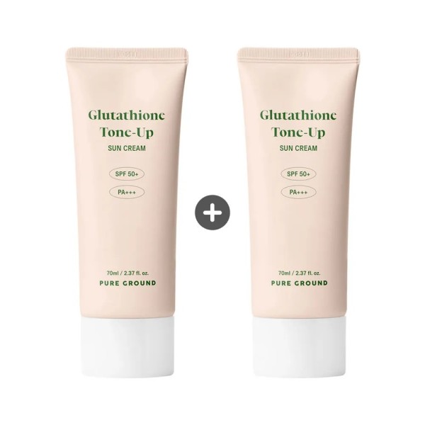 [1+1][퓨어그라운드] 글루타치온 톤업 선크림 70ml SPF50+ PA+++ (업체별도 무료배송)