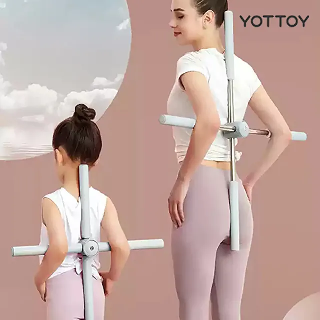 [YOTTOY] 요토이 십자봉 (핑크) 굽은등 스트레칭 수험생 회사원 라운드숄더 바른자세 교정 (업체별도 무료배송)