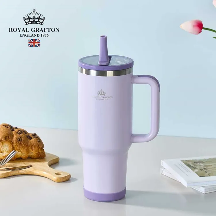 [로얄그래프톤] 보온/보냉 폴드 스트로우 스텐304 텀블러 900/1200ml 택1 (업체별도 무료배송)