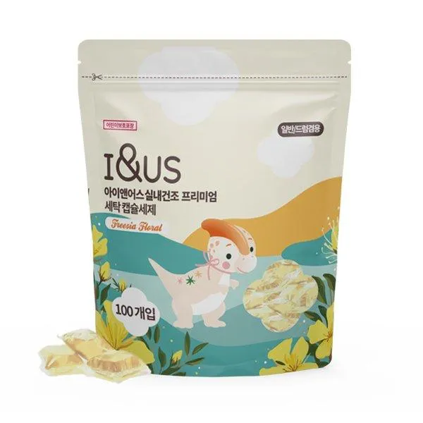 [아이앤어스] 3챔버 실내건조 프리미엄 캡슐세제 (프리지아향) (100개입)(2개이상 구매가능)(업체별도 무료배송)