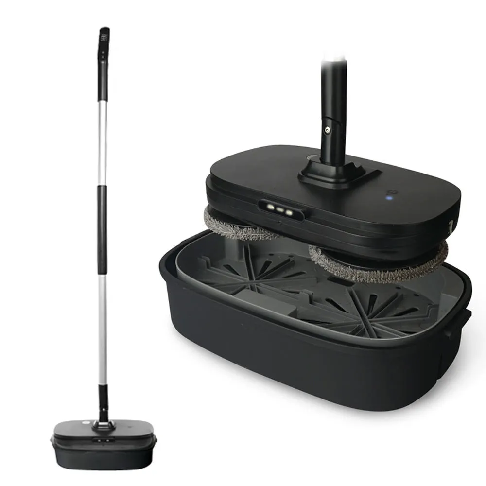 후아즘 무선 극세사 물걸레 청소기 회전식 세척 wc-1500블랙(업체별도 무료배송)