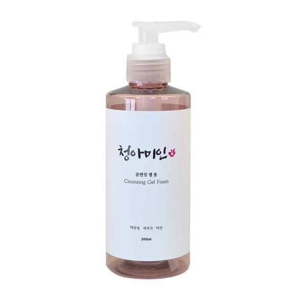 [청아미인] 저자극 약산성 비건 클렌징 젤 폼 200ml (업체별도 무료배송)