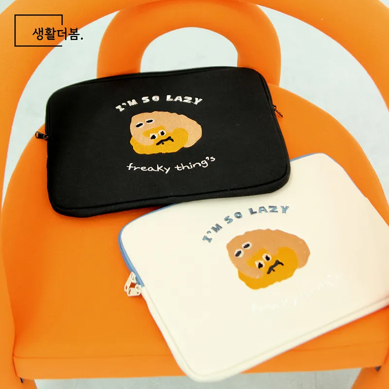 생활더봄 귀여운 캐릭터 노트북 태블릿 파우치 13인치 (업체별도 무료배송)