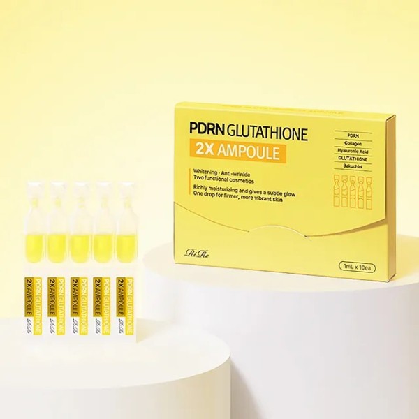 [리르] PDRN 글루타치온 2X앰플 세트 1ml x 10개 (미백/주름개선 기능성)(업체별도 무료배송)