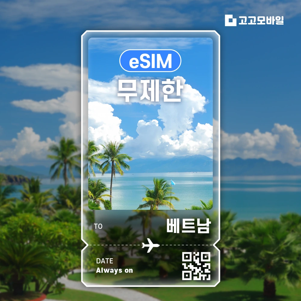 베트남 이심 eSIM 매일 1GB 무제한 (3일/4일/5일/6일) (~18:00 주문 시 당일 발송)