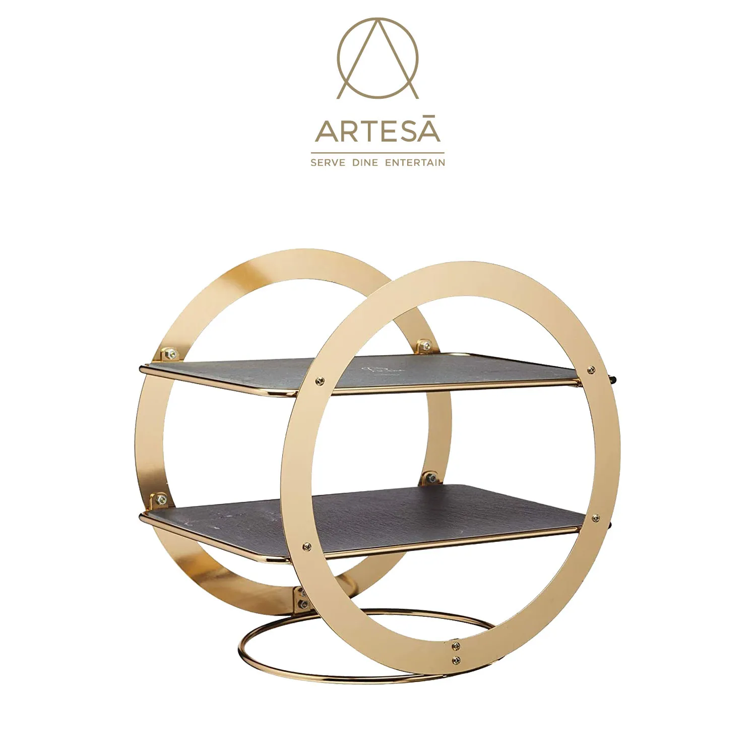 Artesa 휠 2단 서빙 슬레이트 31.5x22.5x30cm(업체별도 무료배송)