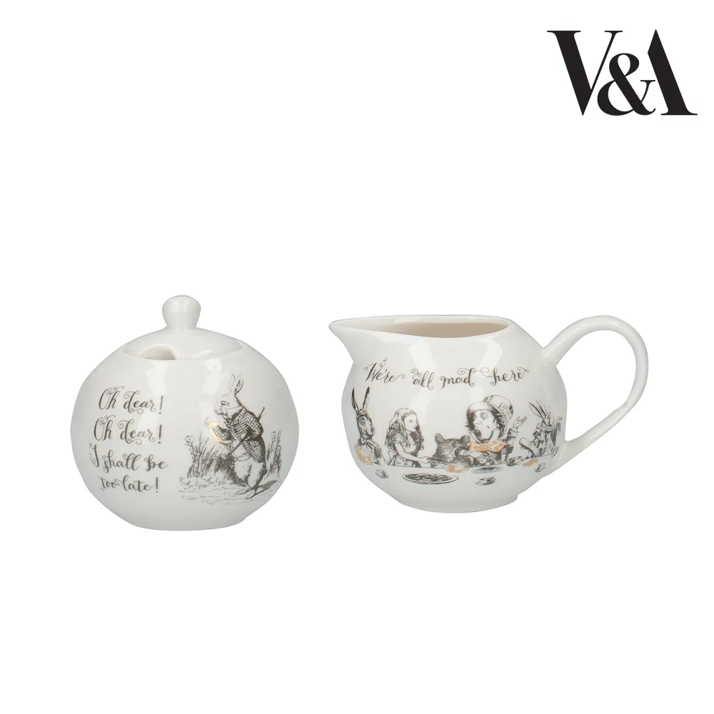 V&A 슈가(200ml), 크리머(200ml) 용기 세트(업체별도 무료배송)