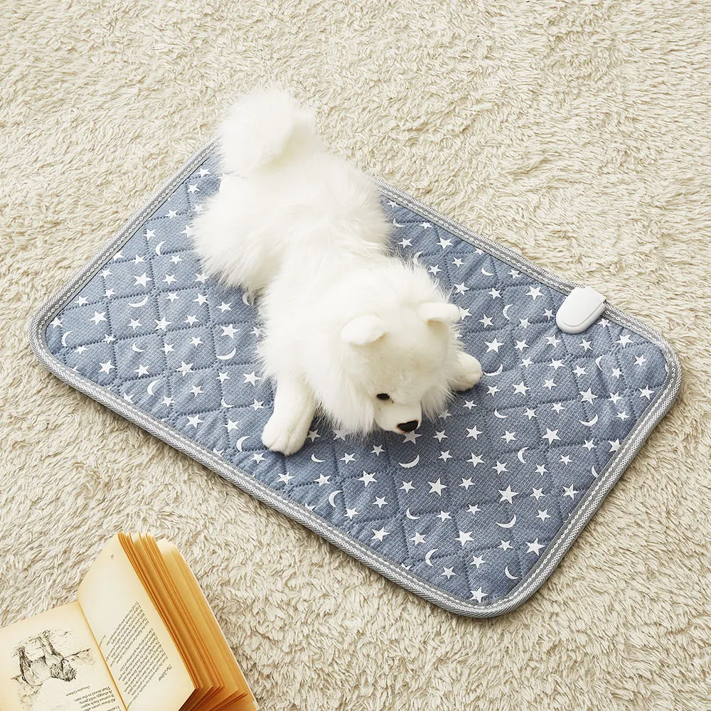[한일좋은자리/눕자] 카본 탄소 강아지 고양이 전기방석 네이비 중형/특대형 (업체별도 무료배송)