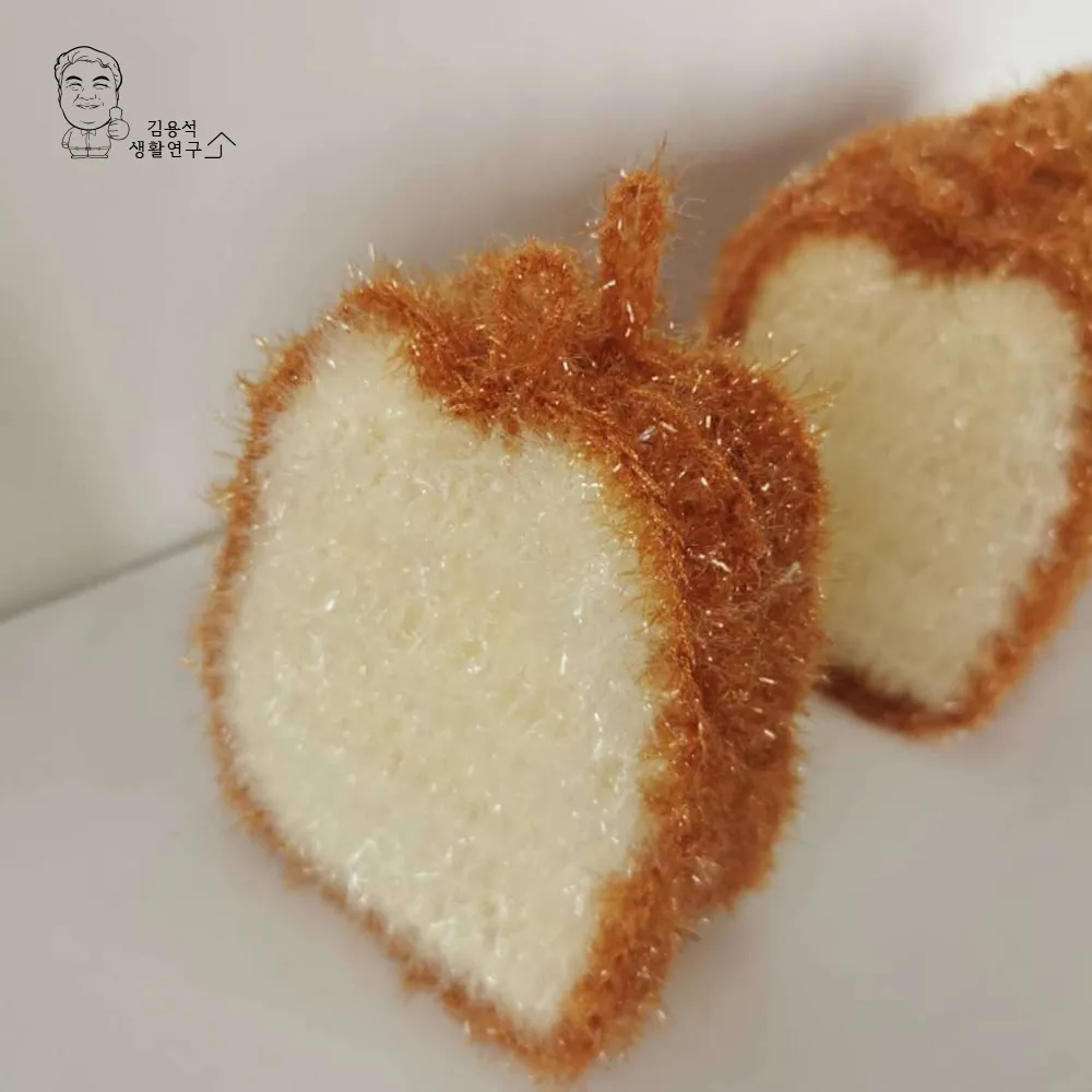 주방 식빵 수세미 아크릴 뜨개수세미 설거지 거품 (업체별도 무료배송)