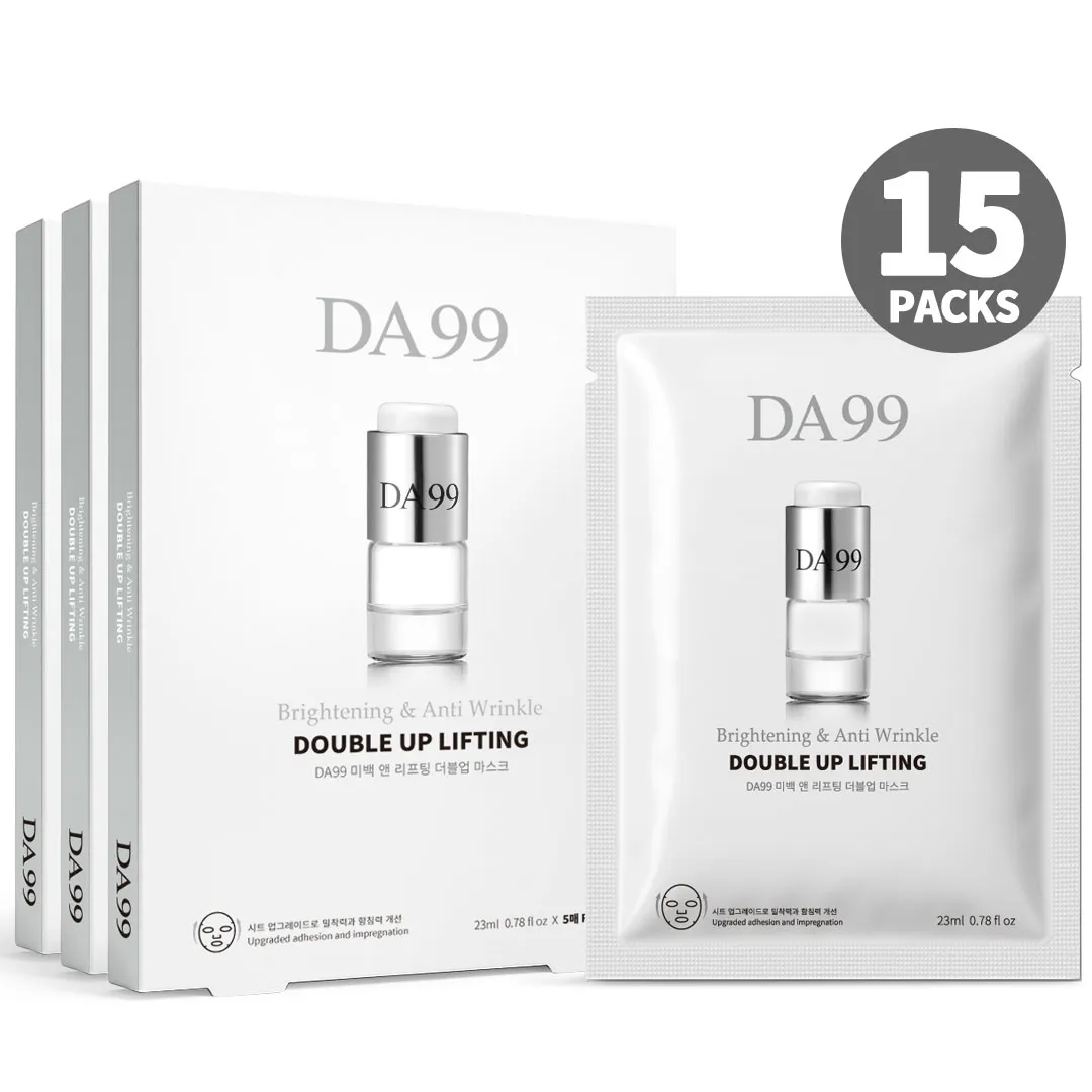 [DA99] 미백 앤 리프팅 더블업 마스크 23ml * 5매 x 3개 (총 15매)(미백/주름개선 기능성)(업체별도 무료배송)