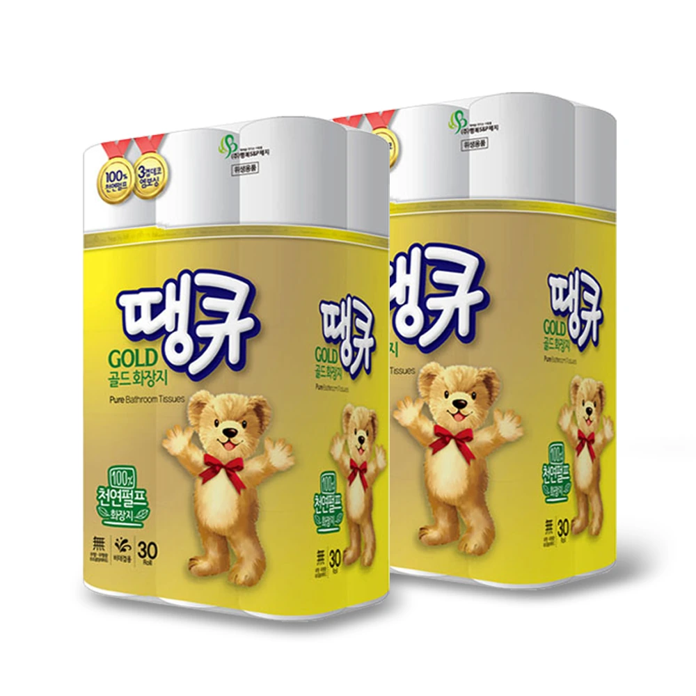 [행복제지] 3겹 골드땡큐 휴지 20M 30롤 x 2개/3개 (업체별도 무료배송)