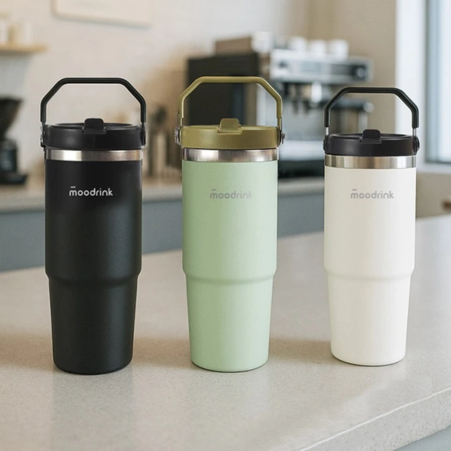 [무드링크] 스윙핸들 이중진공 텀블러 600ml/900ml (업체별도 무료배송)