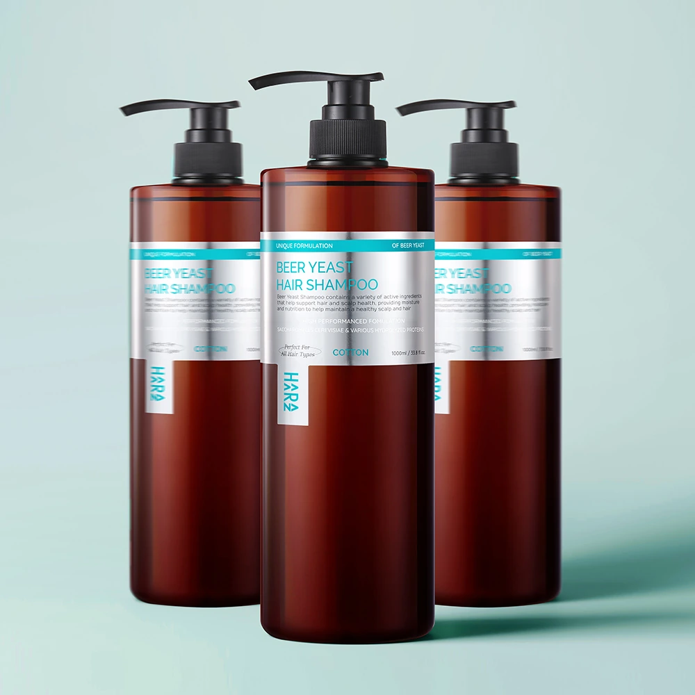 [하라즈] 맥주효모 대용량 샴푸/트리트먼트 코튼향 1000ml x 3개(업체별도 무료배송)