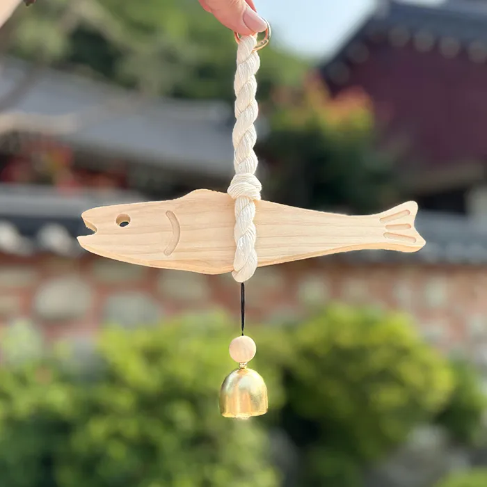 새해 행운가득 액막이 우드 명태 도어벨 2size (고리자석1P 무료증정) (업체별도 무료배송)