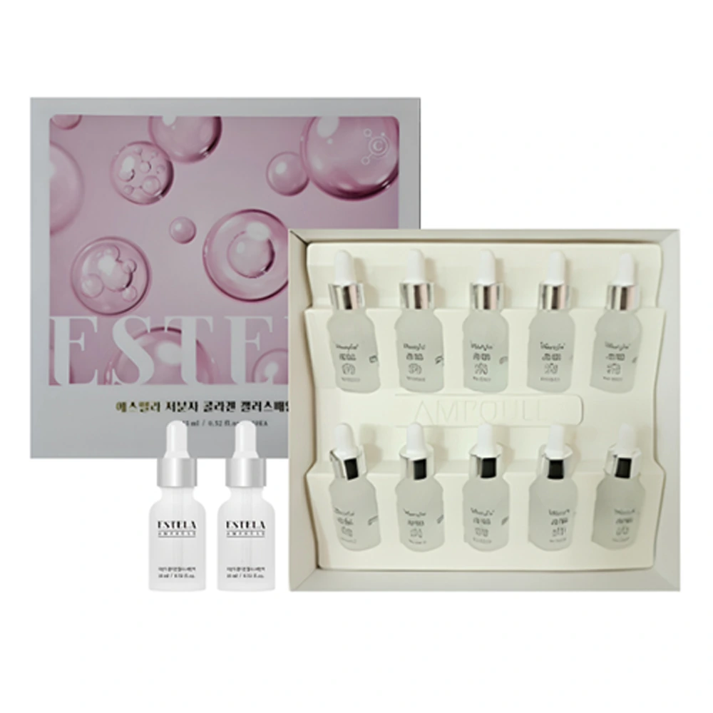 [에스뗄라] 저분자 콜라겐 캘러스배양액 앰플 15ml * 10개 + 쇼핑백 증정 (미백/주름개선 기능성)(업체별도 무료배송) + 사은품증정(아이크림)