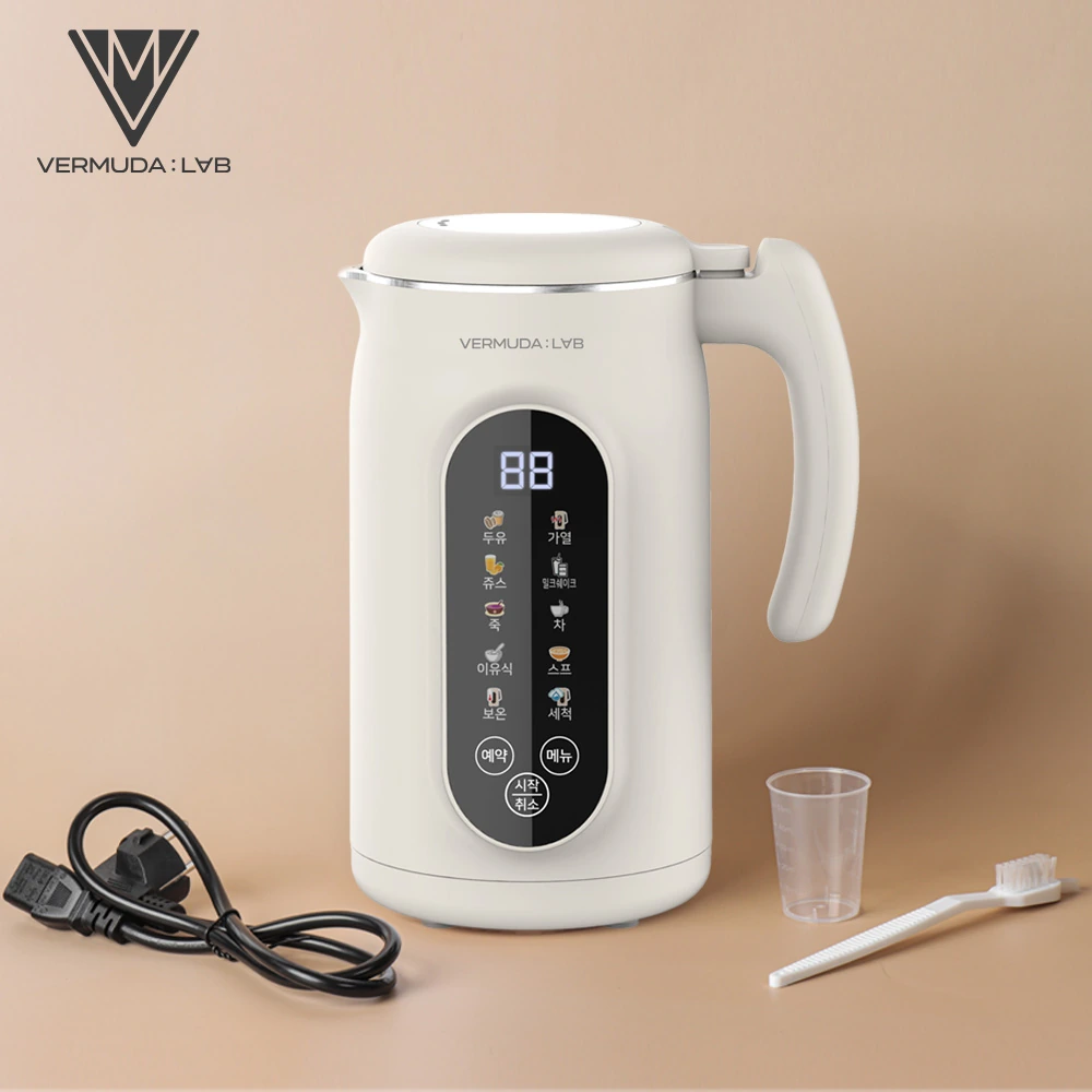 [버뮤다랩] 1.2L 원터치 두유제조기 (9가지모드/10중칼날/SUS304 스텐내솥) VMD-FM1200 (업체별도 무료배송)